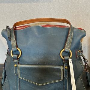 Dooney and Bourke Florentine Smith Bag Ocean Blue